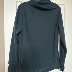 Athleta Green Cowl Neck Sweater Relaxed Fit